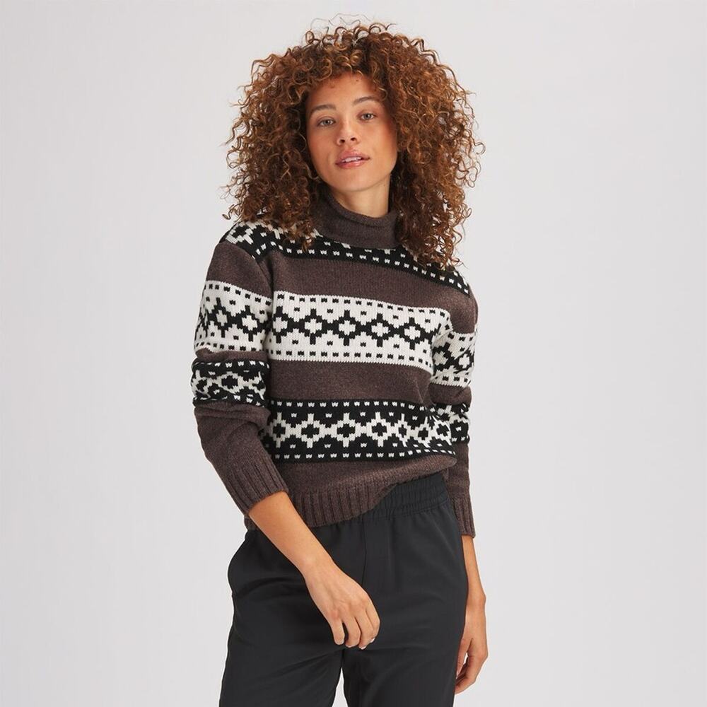 Backcountry Merino Wool Blend Cabincore Intarsia Knit Sweater Women's Small $199